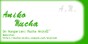 aniko mucha business card